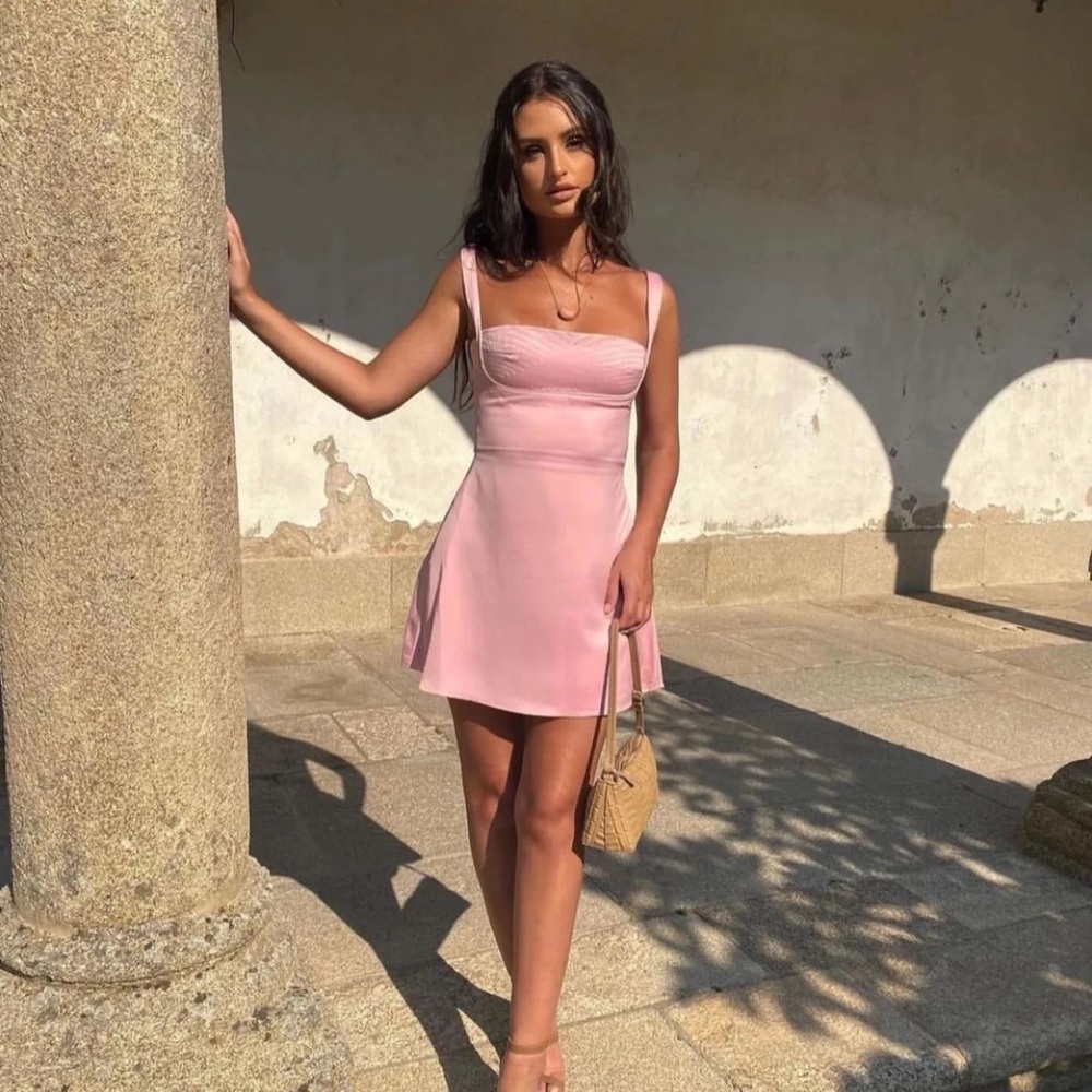 HOUSE OF CB 'Kara' Pink Quartz Mini Dress NWOT - Picture 9 of 15